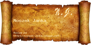 Noszek Janka névjegykártya
